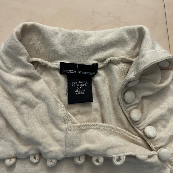 Y2K Moda International Button Collar Shirt XS - Picture 9 of 13